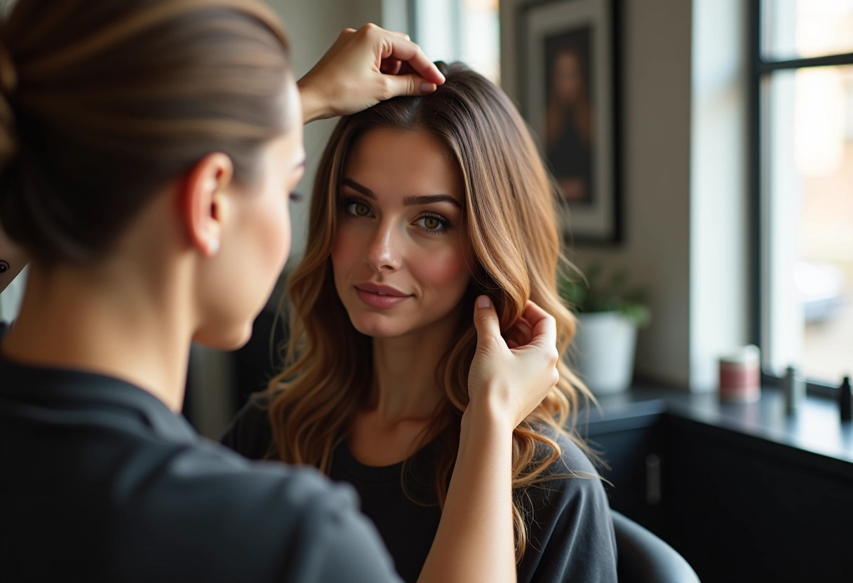 balayage brun miel